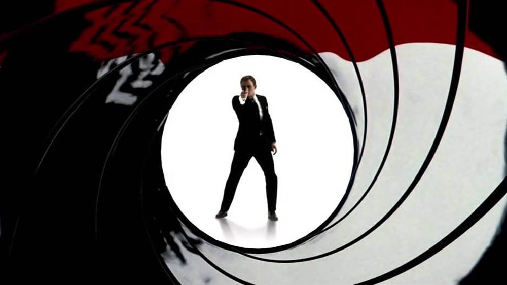 The famous opening gun barrel sequence from James Bond